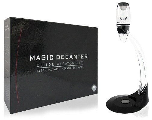 Аэратор для вина "Magic Decanter Deluxe" поставляется в красивой подарочной упаковке