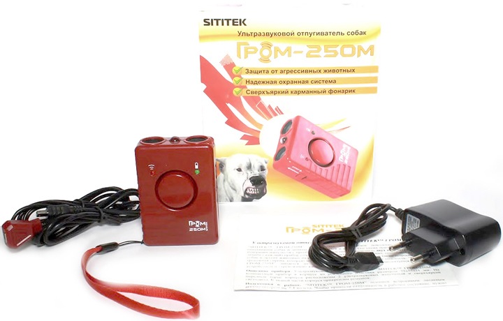 Отпугиватель "Sititek Гром-250М" комплектуется всем необходимым для длительного использования
