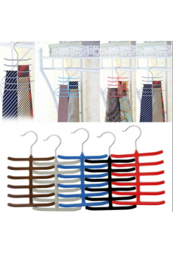 Вешалка для галстуков с ПВХ покрытием Цвет в ассортименте