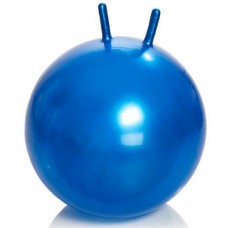 Гимнастический мяч Фитбол с рожками, синий, 65 см М-365