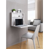 Настенный откидной стол для ноутбука "HOLIDAYS" квадратный (цвет серый)