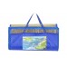 Пляжный коврик - сумочка соломенный 110х170 см с фольгой 