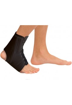 Бандаж фиксирующий на голеностоп с металлическими ребрами жесткости (со шнуровкой) Т-8608/1