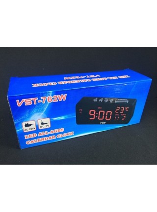 VST 762W-4 Часы настольные говорящие (зеленые цифры)