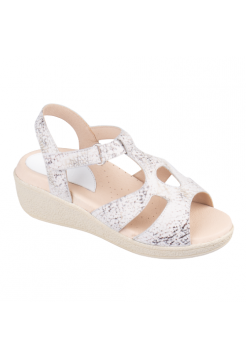 Босоножки ортопедические натуральная кожа, цвет бежевая рептилия Тривес DTD-150-2