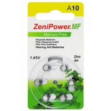 Набор батареек ZeniPower для слуховых аппаратов, тип 10