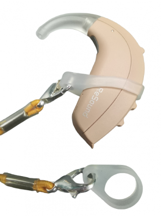 Клипса-держатель детская для двух слуховых аппаратов заколка "Бантик"