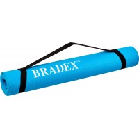Коврик для йоги и фитнеса Bradex SF 0693, ( 173*61*0,3 см ) бирюзовый с переноской
