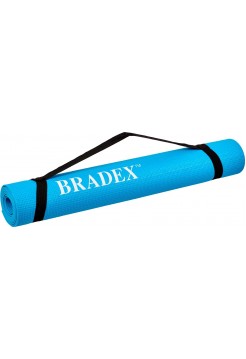 Коврик для йоги и фитнеса Bradex SF 0693, ( 173*61*0,3 см ) бирюзовый с переноской