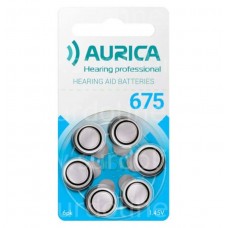 Набор батареек для слуховых аппаратов Aurica 675