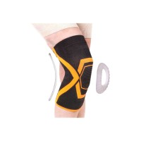Бандаж на коленный сустав эластичный, силиконовое кольцо, 2 ребра жесткости, Экотен H-103