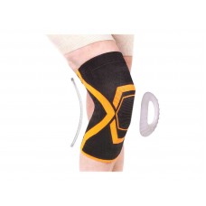 Бандаж на коленный сустав эластичный, силиконовое кольцо, 2 ребра жесткости, Экотен H-103