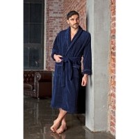 Махровый халат из бамбука Daniel-blue(EFW)