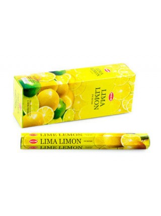 Благовония HEM, шестигранники, Lemon (Лимон), 20 палочек